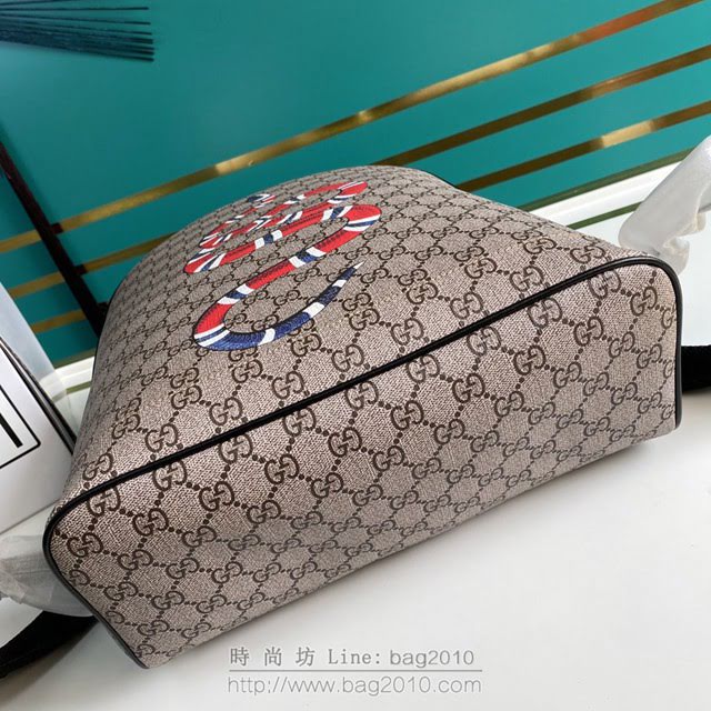 Gucci古馳包包 G家新款雙肩包 419584 古奇蛇刺繡男士雙肩背包 gdj1422